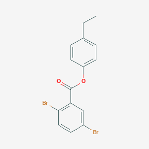 molecular formula C15H12Br2O2 B290584 4-Ethylphenyl 2,5-dibromobenzoate 