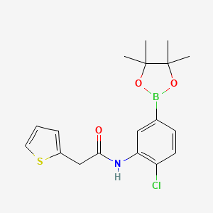 N-(2-chloro-5-(4,4,5,5-tetramethyl-1,3,2-dioxaborolan-2-yl)phenyl)-2-(thiophen-2-yl)acetamide