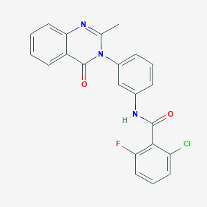 2-chloro-6-fluoro-N-[3-(2-methyl-4-oxoquinazolin-3-yl)phenyl]benzamide