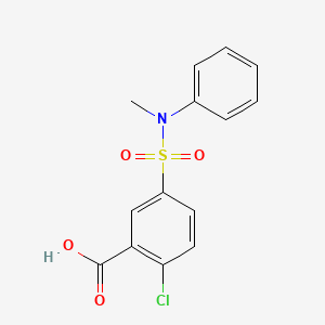 molecular formula C14H12ClNO4S B2905847 2-Chloro-5-[methyl(phenyl)sulfamoyl]benzoic acid CAS No. 325721-56-0