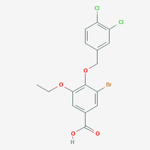 3-Bromo-4-[(3,4-dichlorobenzyl)oxy]-5-ethoxybenzoic acid