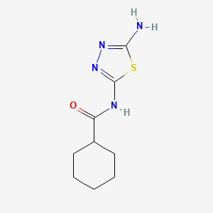 molecular formula C9H14N4OS B2905849 N-(5-Amino-1,3,4-thiadiazol-2-yl)cyclohexanecarboxamide CAS No. 1503718-67-9