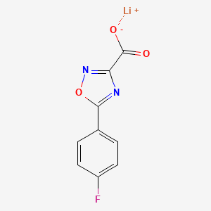 molecular formula C9H4FLiN2O3 B2905856 Lithium;5-(4-fluorophenyl)-1,2,4-oxadiazole-3-carboxylate CAS No. 2260932-60-1