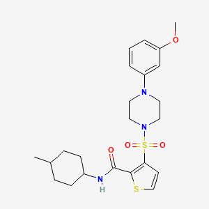 molecular formula C23H31N3O4S2 B2905859 3-((4-(3-methoxyphenyl)piperazin-1-yl)sulfonyl)-N-(4-methylcyclohexyl)thiophene-2-carboxamide CAS No. 1251617-37-4