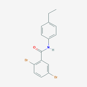 molecular formula C15H13Br2NO B290587 2,5-dibromo-N-(4-ethylphenyl)benzamide 