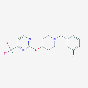 2-[1-[(3-Fluorophenyl)methyl]piperidin-4-yl]oxy-4-(trifluoromethyl)pyrimidine
