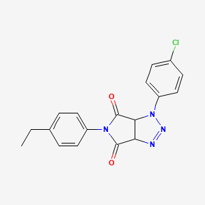 molecular formula C18H15ClN4O2 B2905872 1-(4-chlorophenyl)-5-(4-ethylphenyl)-1,6a-dihydropyrrolo[3,4-d][1,2,3]triazole-4,6(3aH,5H)-dione CAS No. 1170913-73-1