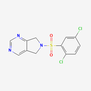 molecular formula C12H9Cl2N3O2S B2905877 6-((2,5-dichlorophenyl)sulfonyl)-6,7-dihydro-5H-pyrrolo[3,4-d]pyrimidine CAS No. 1705921-07-8