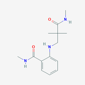 molecular formula C14H21N3O2 B2905888 2-{[2,2-dimethyl-3-(methylamino)-3-oxopropyl]amino}-N-methylbenzenecarboxamide CAS No. 866143-48-8