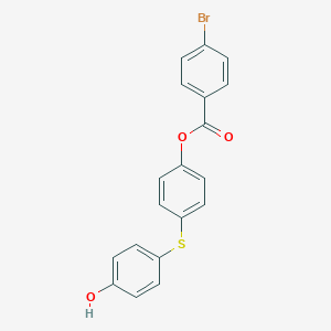 molecular formula C19H13BrO3S B290589 4-[(4-Hydroxyphenyl)sulfanyl]phenyl 4-bromobenzoate 