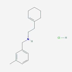 molecular formula C16H24ClN B2905895 2-(1-Cyclohexen-1-YL)-N-(3-methylbenzyl)-1-ethanamine hydrochloride CAS No. 1048640-63-6