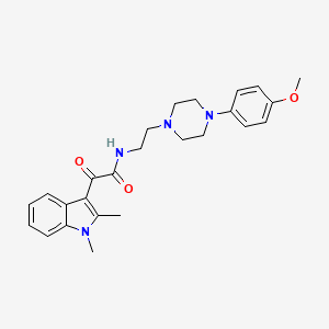 molecular formula C25H30N4O3 B2905898 2-(1,2-dimethyl-1H-indol-3-yl)-N-{2-[4-(4-methoxyphenyl)piperazin-1-yl]ethyl}-2-oxoacetamide CAS No. 862832-06-2