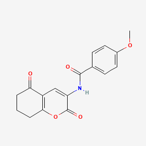 N-(2,5-dioxo-5,6,7,8-tetrahydro-2H-chromen-3-yl)-4-methoxybenzenecarboxamide