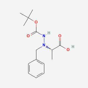 molecular formula C15H22N2O4 B2905901 (S)-2-(1-Benzyl-2-boc-hydrazinyl)propanoic acid CAS No. 188777-45-9; 199605-10-2