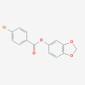 molecular formula C14H9BrO4 B290591 1,3-Benzodioxol-5-yl 4-bromobenzoate 