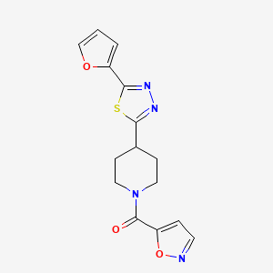 (4-(5-(Furan-2-yl)-1,3,4-thiadiazol-2-yl)piperidin-1-yl)(isoxazol-5-yl)methanone