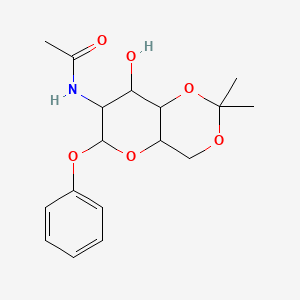 N-((4aR,6S,7R,8R,8aS)-8-hydroxy-2,2-dimethyl-6-phenoxyhexahydropyrano[3,2-d][1,3]dioxin-7-yl)acetamide