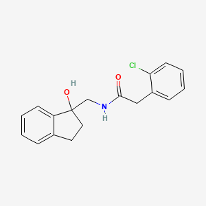 2-(2-chlorophenyl)-N-((1-hydroxy-2,3-dihydro-1H-inden-1-yl)methyl)acetamide