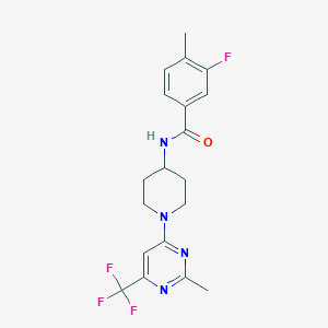 3-fluoro-4-methyl-N-{1-[2-methyl-6-(trifluoromethyl)-4-pyrimidinyl]-4-piperidyl}benzamide