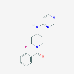 (2-Fluorophenyl)-[4-[(6-methylpyrimidin-4-yl)amino]piperidin-1-yl]methanone