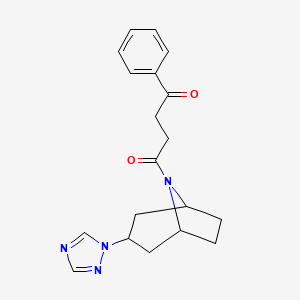 1-((1R,5S)-3-(1H-1,2,4-triazol-1-yl)-8-azabicyclo[3.2.1]octan-8-yl)-4-phenylbutane-1,4-dione