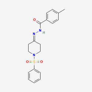 4-methyl-N'-[1-(phenylsulfonyl)-4-piperidinylidene]benzenecarbohydrazide