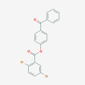 molecular formula C20H12Br2O3 B290593 4-Benzoylphenyl 2,5-dibromobenzoate 