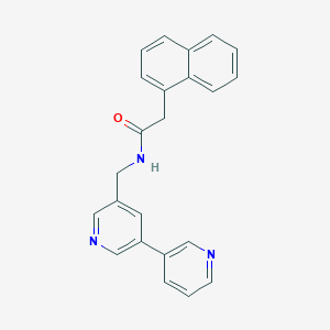 molecular formula C23H19N3O B2905933 N-([3,3'-bipyridin]-5-ylmethyl)-2-(naphthalen-1-yl)acetamide CAS No. 2188279-40-3