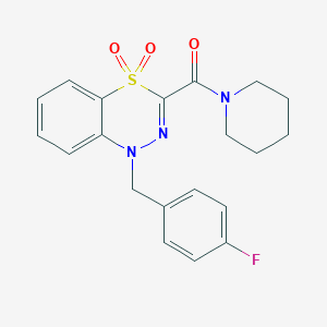 1-(4-fluorobenzyl)-3-(piperidinocarbonyl)-4lambda~6~,1,2-benzothiadiazine-4,4(1H)-dione