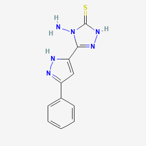 4-amino-5-(3-phenyl-1H-pyrazol-5-yl)-4H-1,2,4-triazole-3-thiol