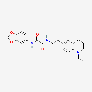 N1-(benzo[d][1,3]dioxol-5-yl)-N2-(2-(1-ethyl-1,2,3,4-tetrahydroquinolin-6-yl)ethyl)oxalamide