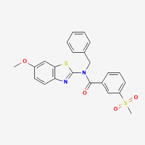 N-benzyl-3-methanesulfonyl-N-(6-methoxy-1,3-benzothiazol-2-yl)benzamide