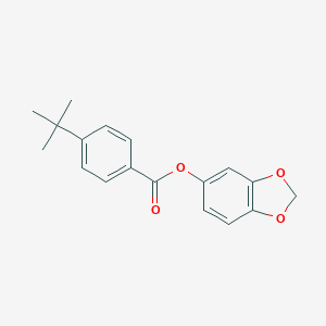 molecular formula C18H18O4 B290595 1,3-Benzodioxol-5-yl 4-tert-butylbenzoate 