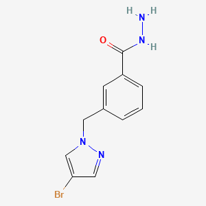 3-[(4-bromo-1H-pyrazol-1-yl)methyl]benzohydrazide