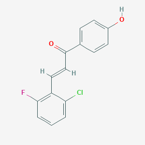 molecular formula C15H10ClFO2 B2905962 (E)-3-(2-chloro-6-fluorophenyl)-1-(4-hydroxyphenyl)prop-2-en-1-one CAS No. 946437-37-2