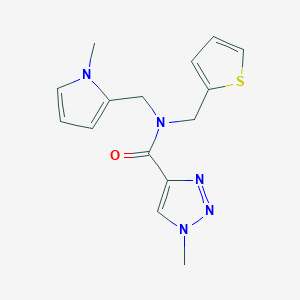 1-methyl-N-((1-methyl-1H-pyrrol-2-yl)methyl)-N-(thiophen-2-ylmethyl)-1H-1,2,3-triazole-4-carboxamide