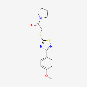 2-[[3-(4-Methoxyphenyl)-1,2,4-thiadiazol-5-yl]sulfanyl]-1-pyrrolidin-1-ylethanone