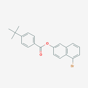 molecular formula C21H19BrO2 B290597 5-Bromo-2-naphthyl 4-tert-butylbenzoate 