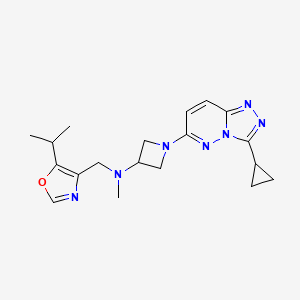 molecular formula C19H25N7O B2905974 1-{3-cyclopropyl-[1,2,4]triazolo[4,3-b]pyridazin-6-yl}-N-methyl-N-{[5-(propan-2-yl)-1,3-oxazol-4-yl]methyl}azetidin-3-amine CAS No. 2201578-32-5