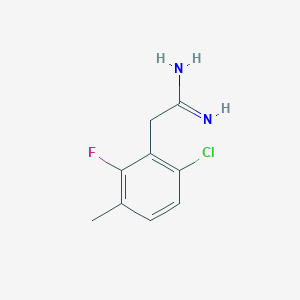 molecular formula C9H10ClFN2 B2905986 2-(6-Chloro-2-fluoro-3-methylphenyl)ethanimidamide CAS No. 1260683-41-7
