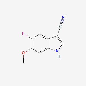 molecular formula C10H7FN2O B2905992 5-Fluoro-6-methoxy-1H-indole-3-carbonitrile CAS No. 1211593-82-6