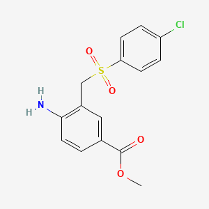 Methyl 4-amino-3-{[(4-chlorophenyl)sulfonyl]methyl}benzenecarboxylate