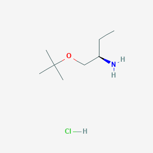 molecular formula C8H20ClNO B2906004 (2R)-1-[(2-Methylpropan-2-yl)oxy]butan-2-amine;hydrochloride CAS No. 2470280-27-2