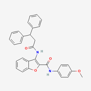 molecular formula C31H26N2O4 B2906006 3-(3,3-diphenylpropanamido)-N-(4-methoxyphenyl)benzofuran-2-carboxamide CAS No. 887874-54-6