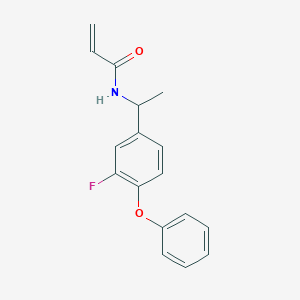 molecular formula C17H16FNO2 B2906010 N-[1-(3-Fluoro-4-phenoxyphenyl)ethyl]prop-2-enamide CAS No. 2411300-36-0