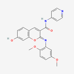 (2Z)-2-[(2,5-dimethoxyphenyl)imino]-7-hydroxy-N-(pyridin-4-yl)-2H-chromene-3-carboxamide
