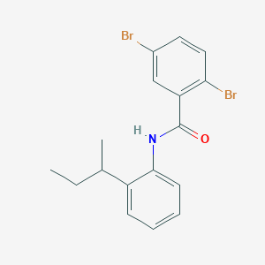 molecular formula C17H17Br2NO B290602 2,5-dibromo-N-(2-sec-butylphenyl)benzamide 