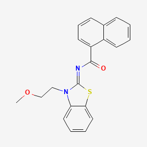 molecular formula C21H18N2O2S B2906021 (Z)-N-(3-(2-methoxyethyl)benzo[d]thiazol-2(3H)-ylidene)-1-naphthamide CAS No. 959747-15-0