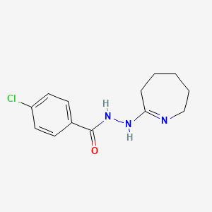 4-chloro-N'-(3,4,5,6-tetrahydro-2H-azepin-7-yl)benzohydrazide