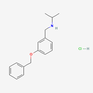 molecular formula C17H22ClNO B2906036 {[3-(Benzyloxy)phenyl]methyl}(propan-2-yl)amine hydrochloride CAS No. 123926-56-7